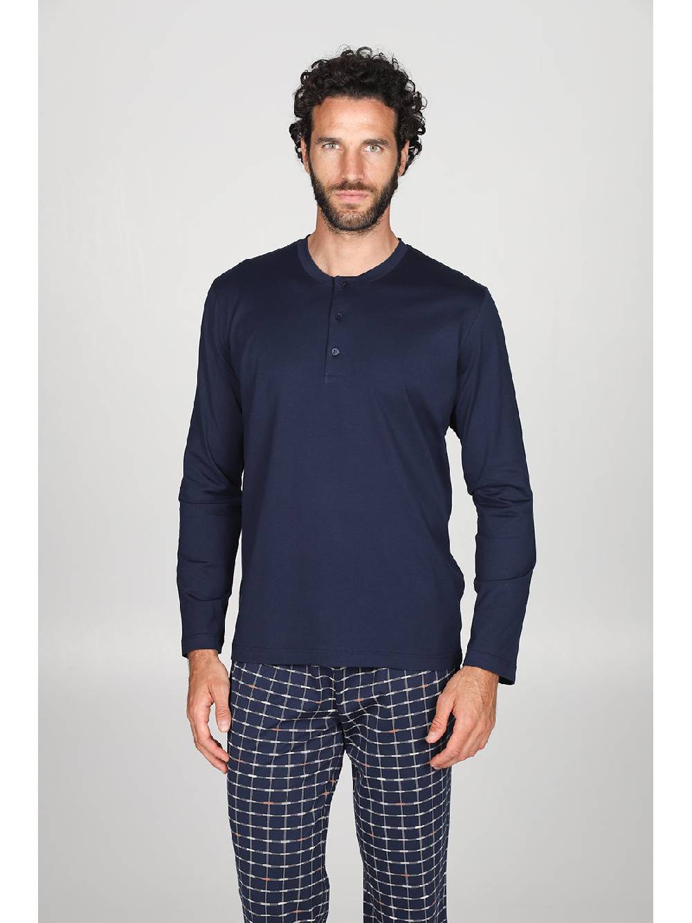 Julipet Pigiama Serafino Con Pantaloni In Fantasia, In Morbido E Superleggero Puro Cotone