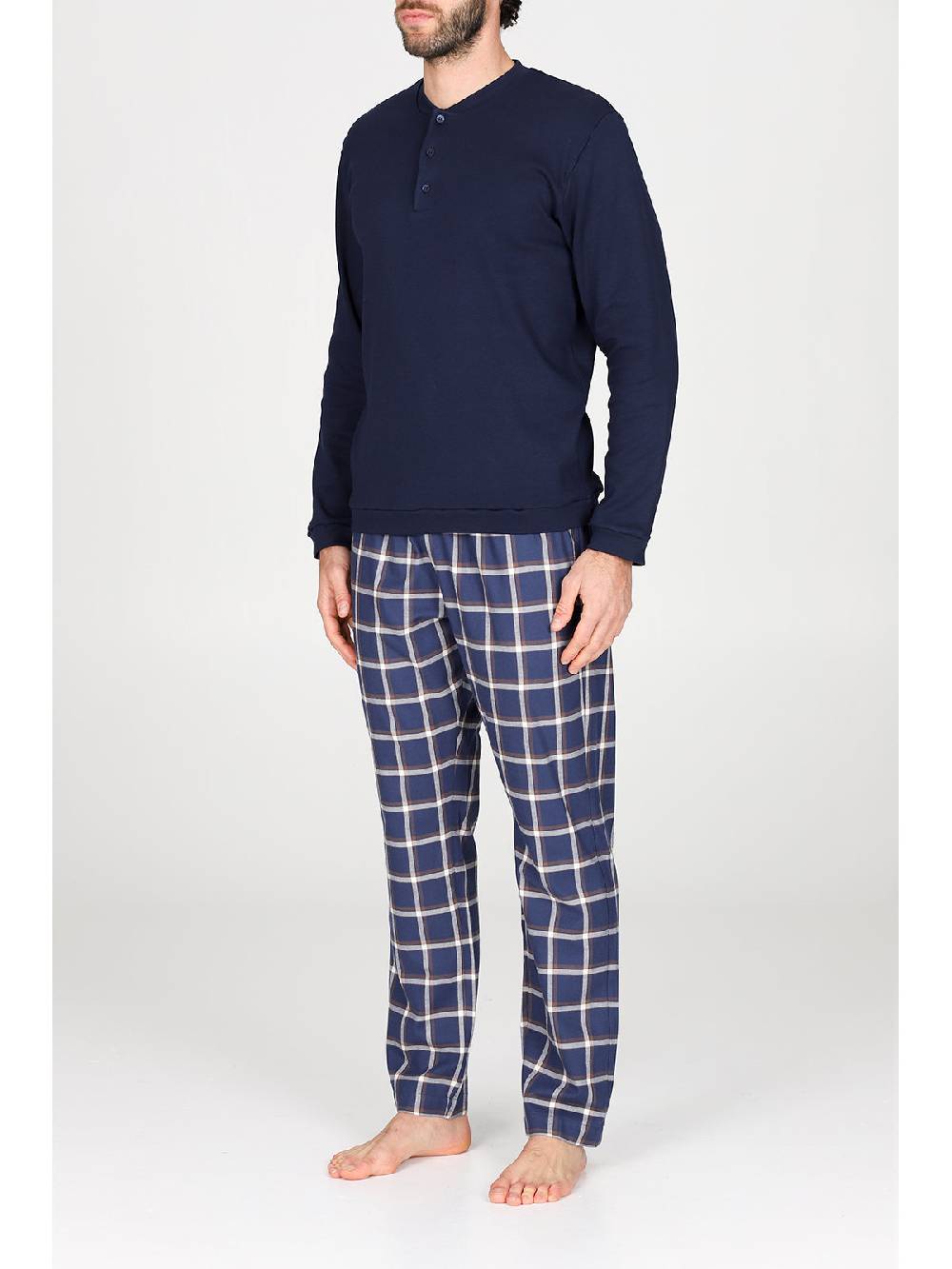 Julipet Pigiama Serafino In Calda Flanella Di Puro Cotone