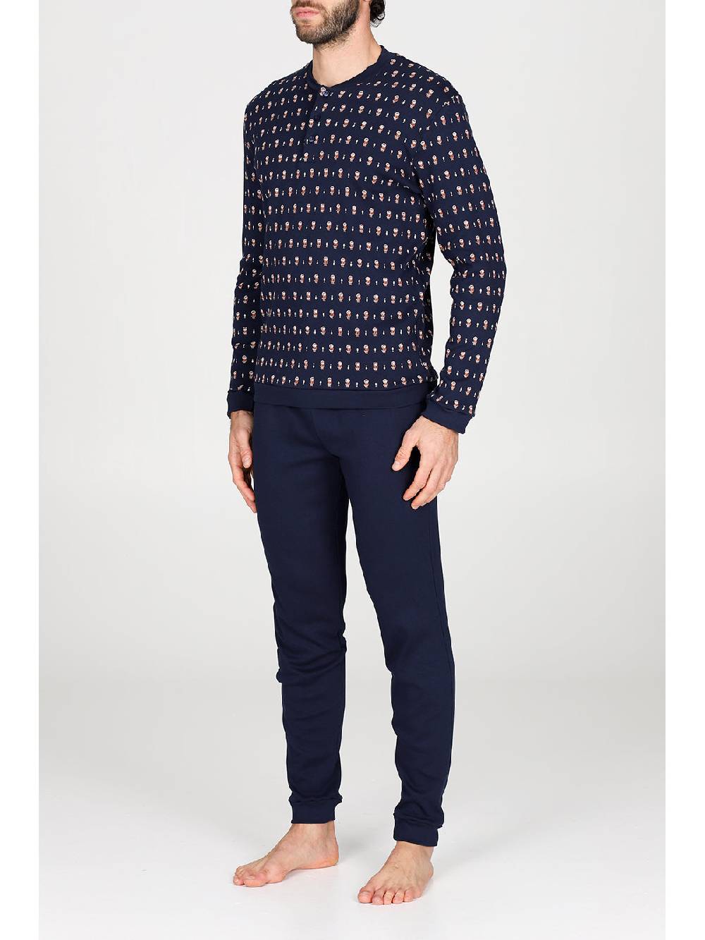 Julipet Pigiama Serafino In Caldo Interlock Di Puro Cotone