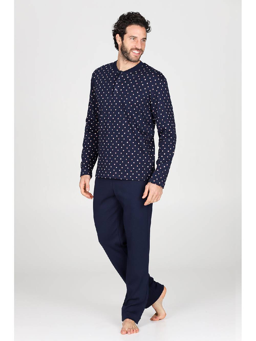 Julipet Pigiama Serafino In Caldo Interlock Di Puro Cotone