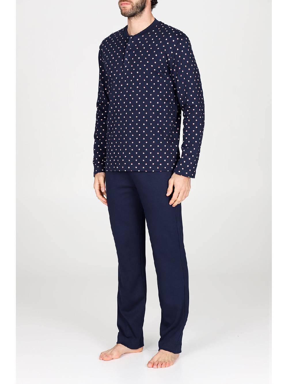 Julipet Pigiama Serafino In Caldo Interlock Di Puro Cotone