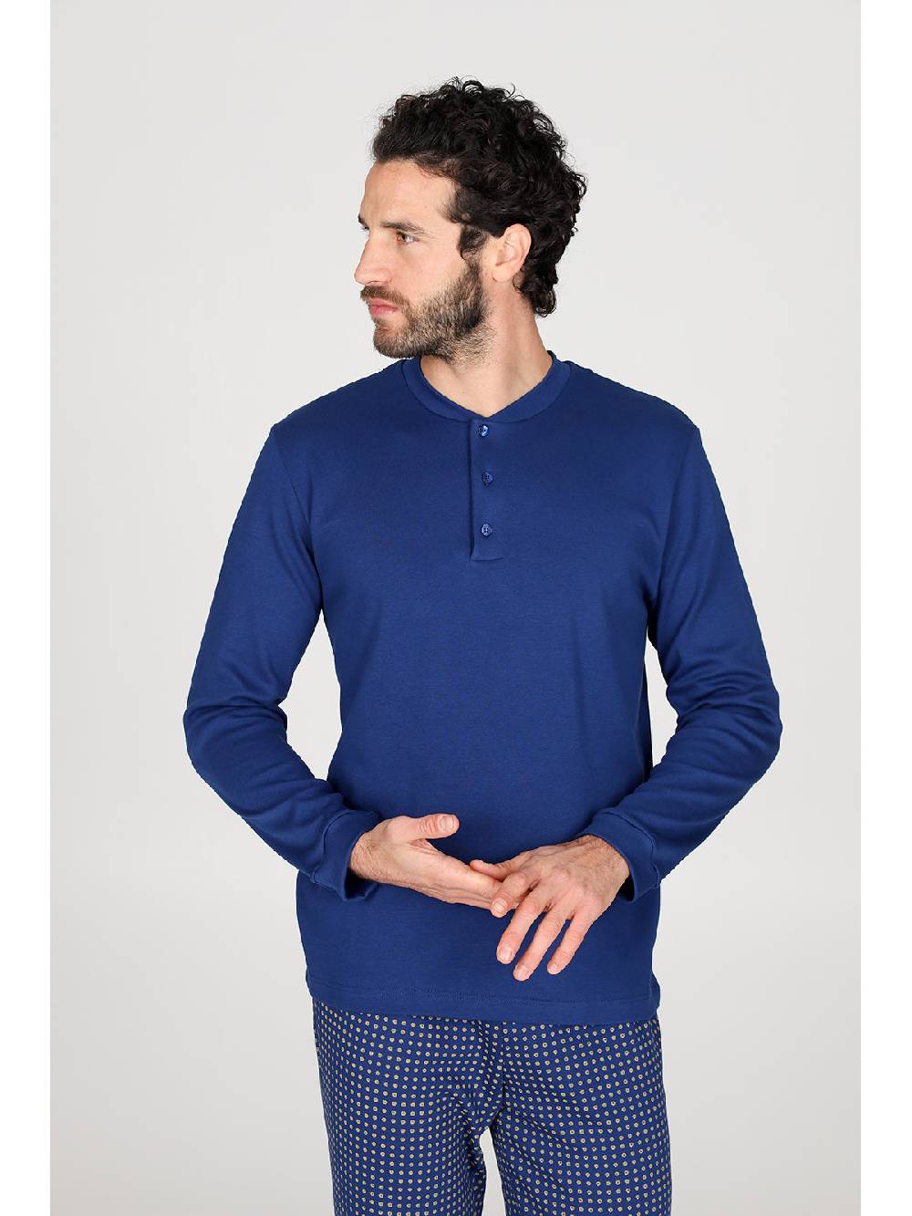 Julipet Pigiama Serafino In Caldo Interlock Di Puro Cotone