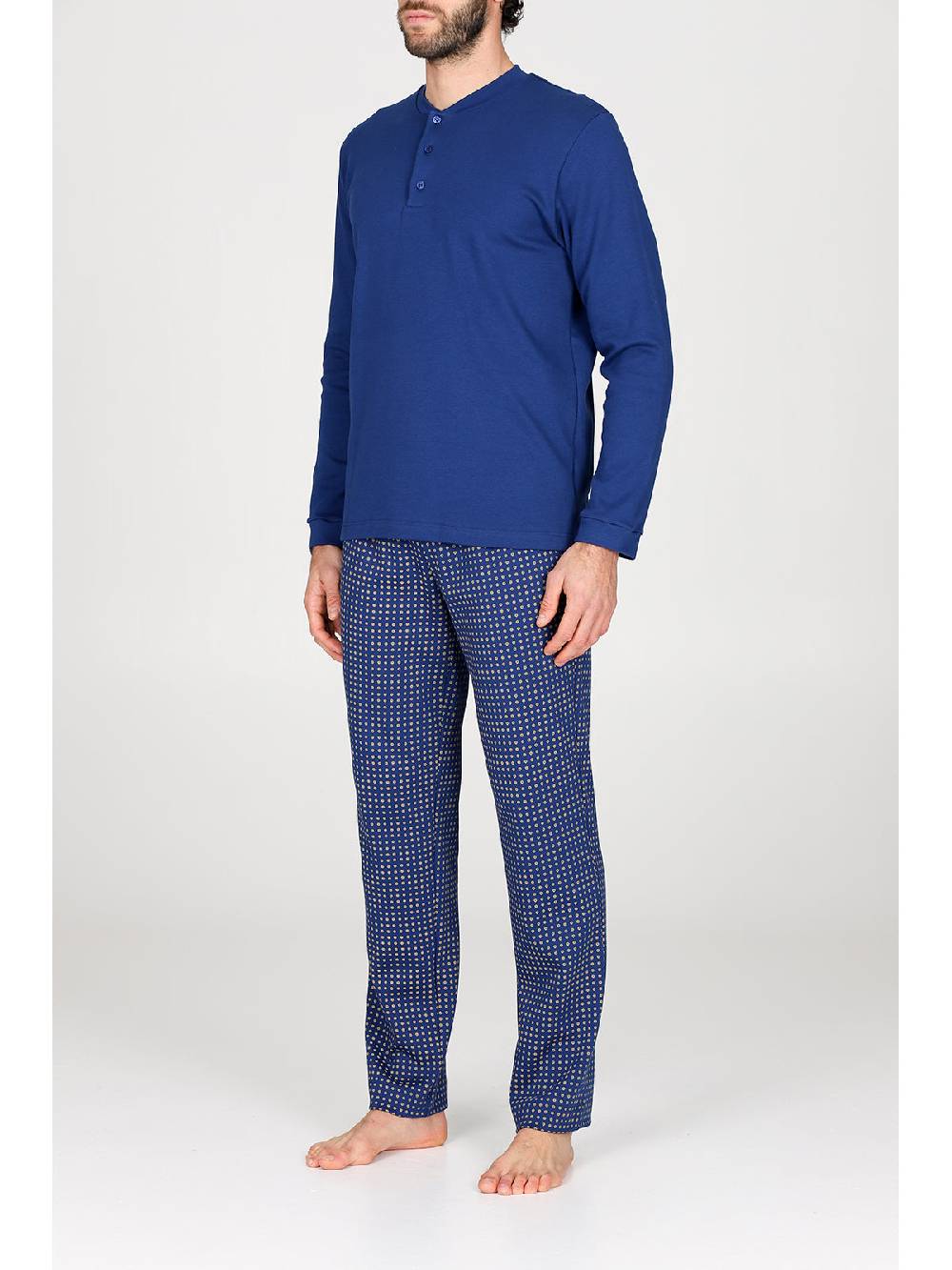 Julipet Pigiama Serafino In Caldo Interlock Di Puro Cotone