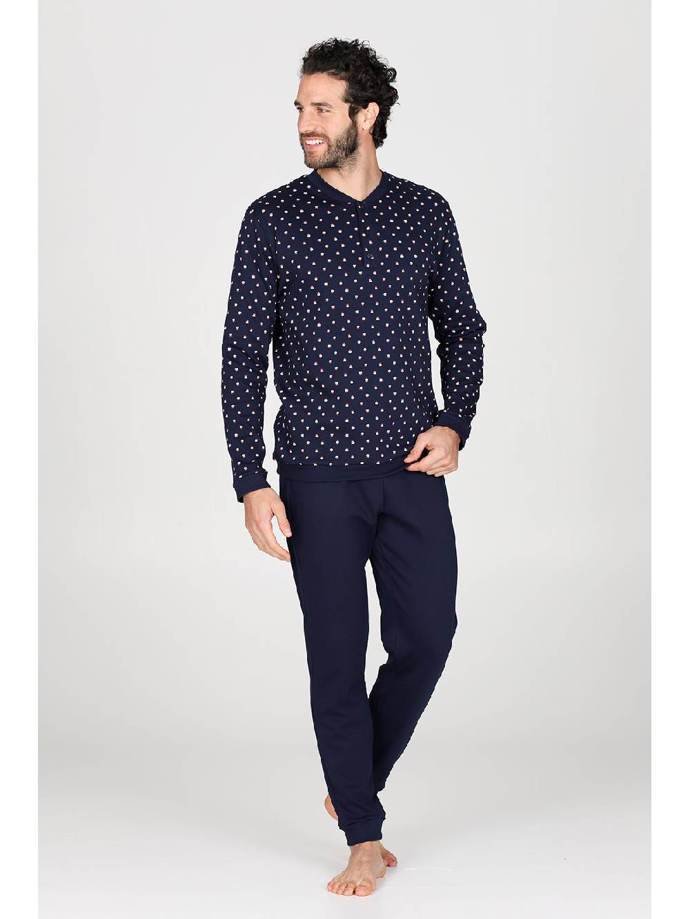 Julipet Pigiama Serafino In Caldo Interlock Di Puro Cotone