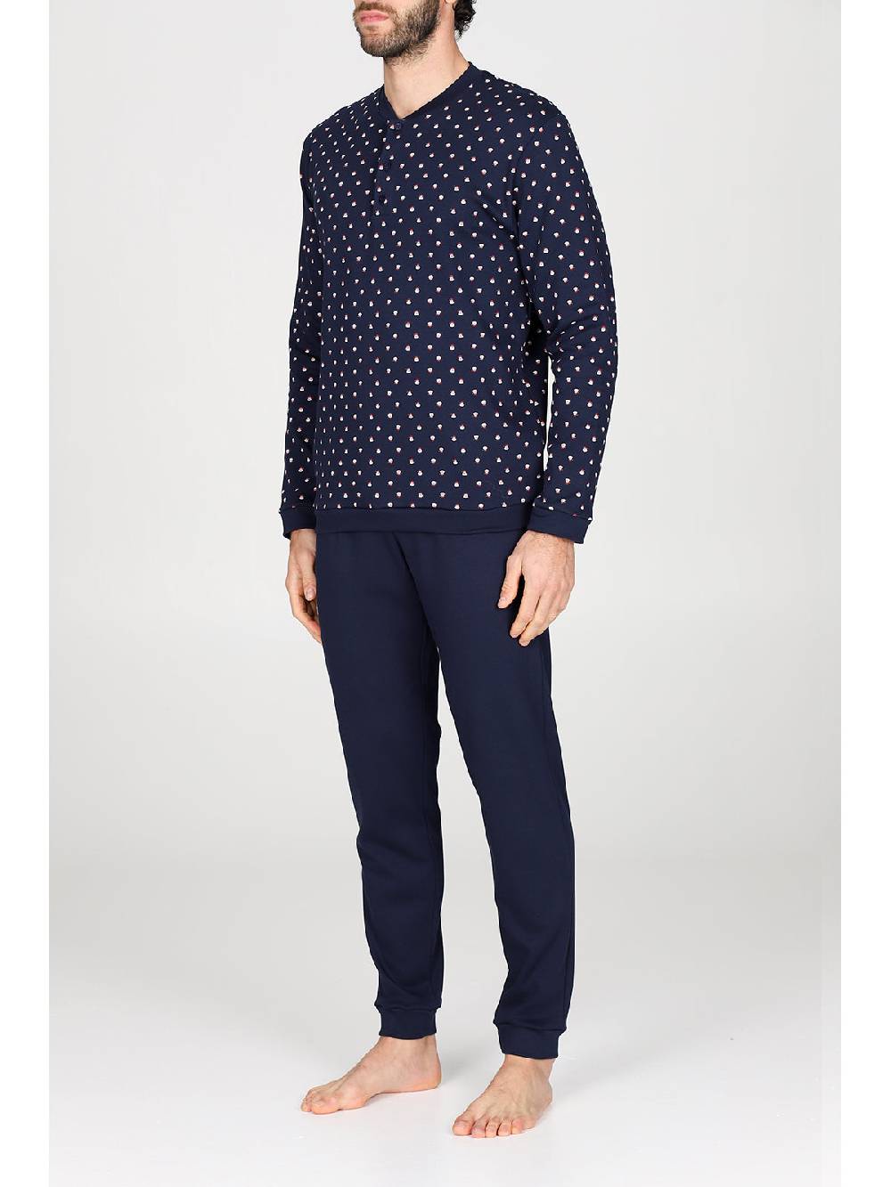 Julipet Pigiama Serafino In Caldo Interlock Di Puro Cotone