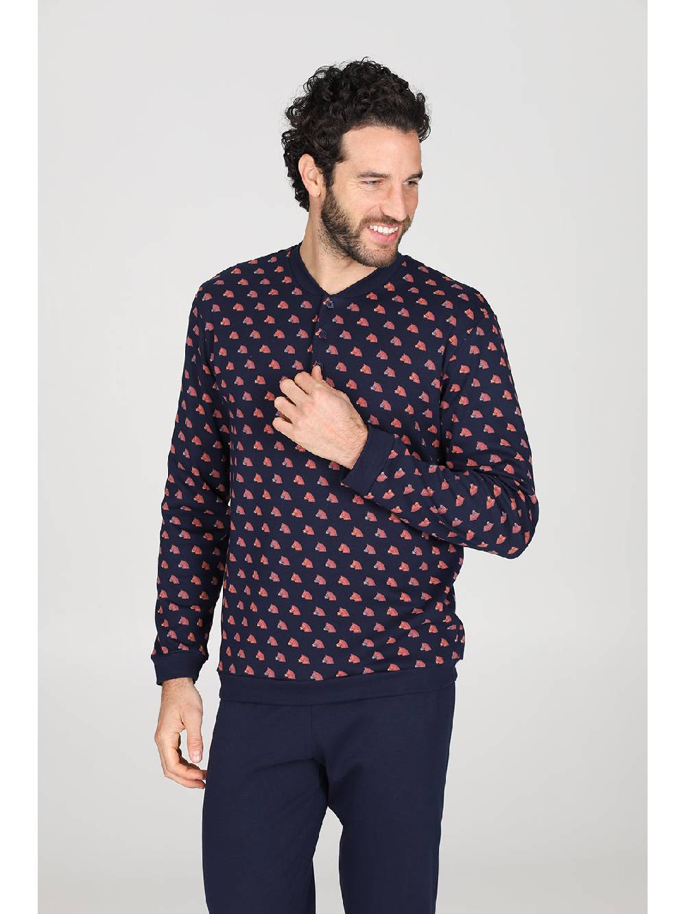 Julipet Pigiama Serafino In Caldo Interlock Di Puro Cotone