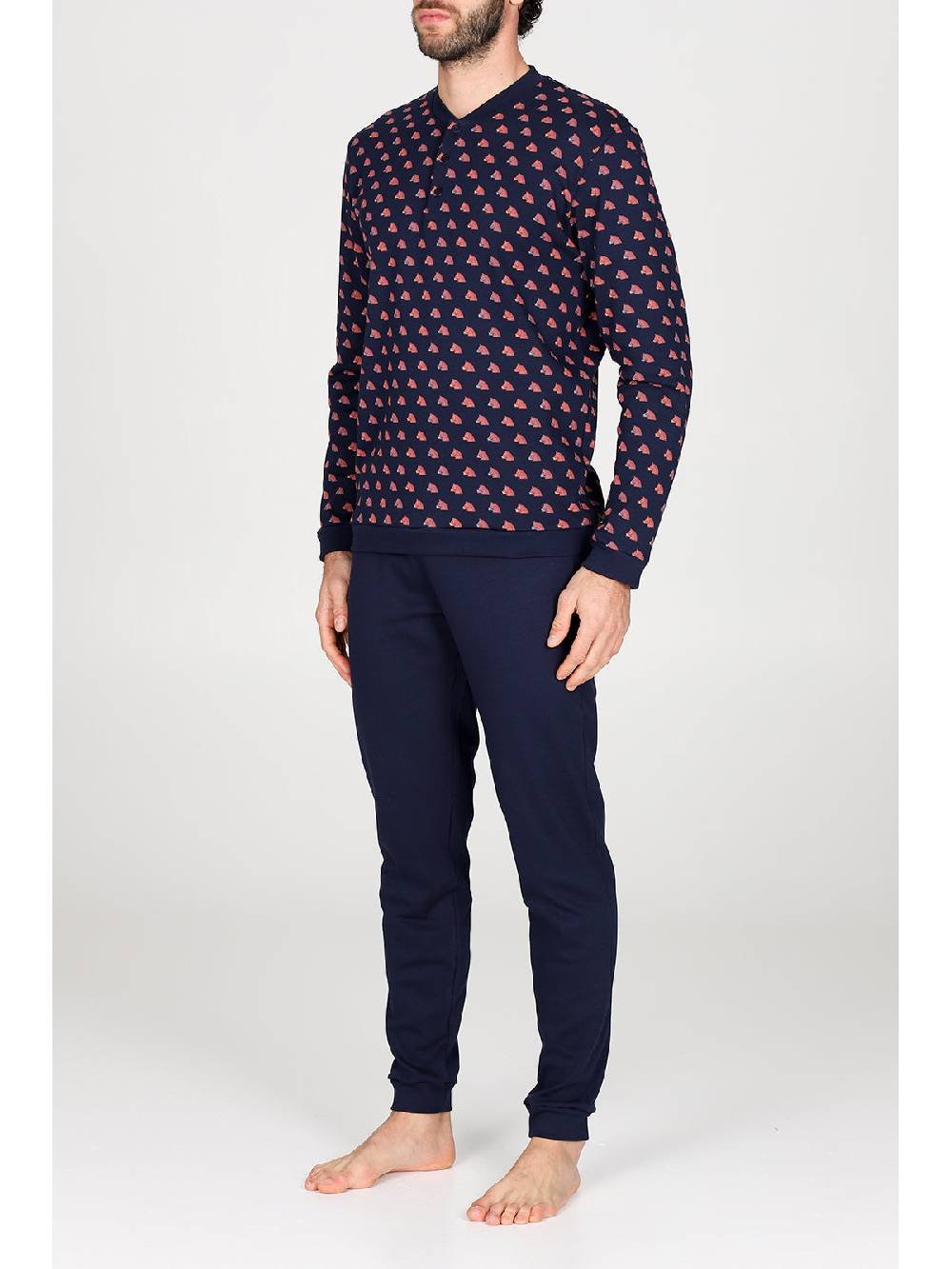 Julipet Pigiama Serafino In Caldo Interlock Di Puro Cotone