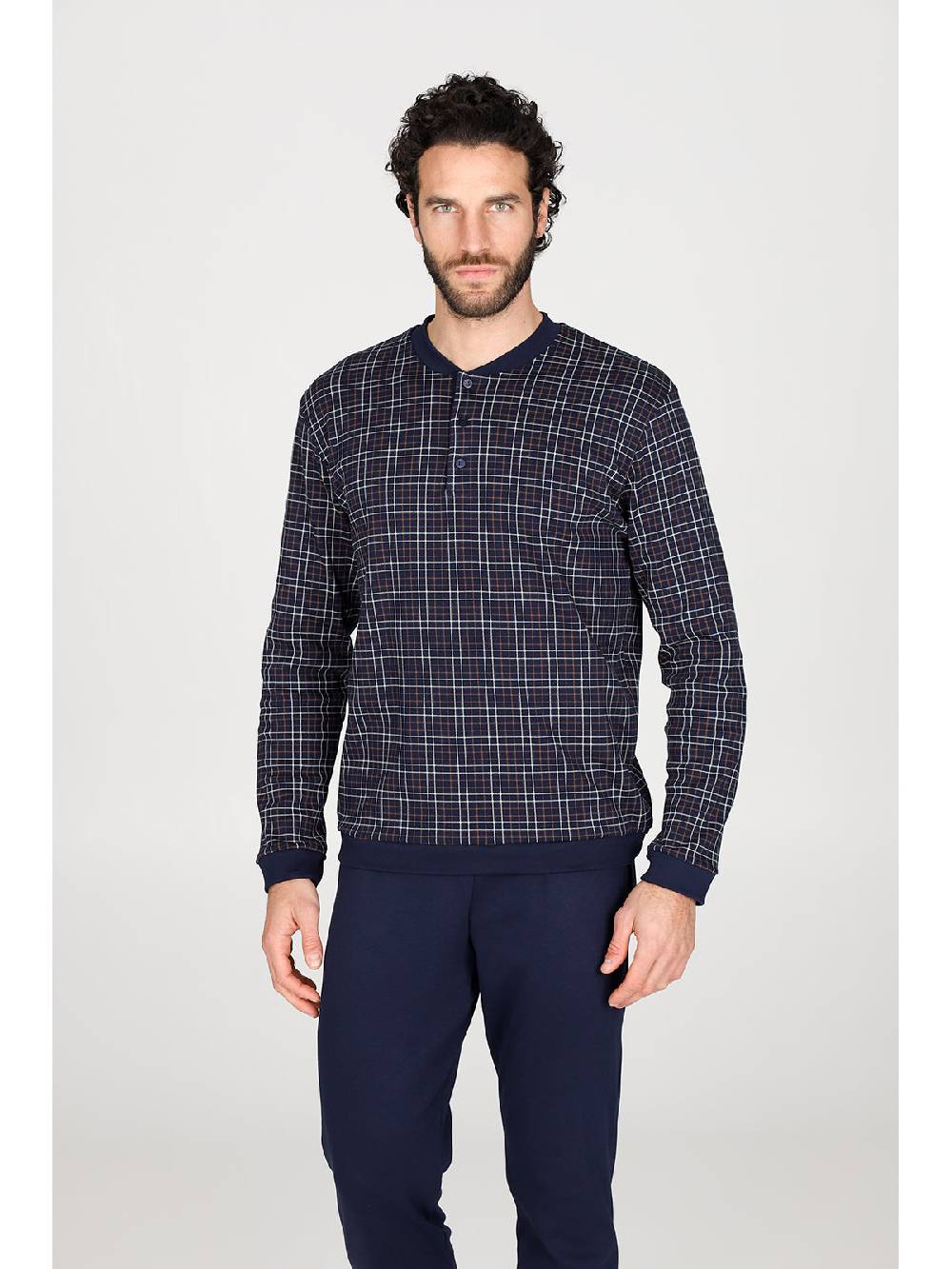 Julipet Pigiama Serafino In Caldo Interlock Di Puro Cotone