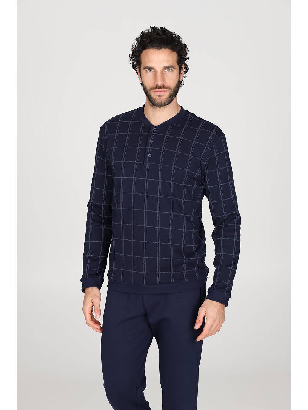 Julipet Pigiama Serafino In Caldo Interlock Di Puro Cotone