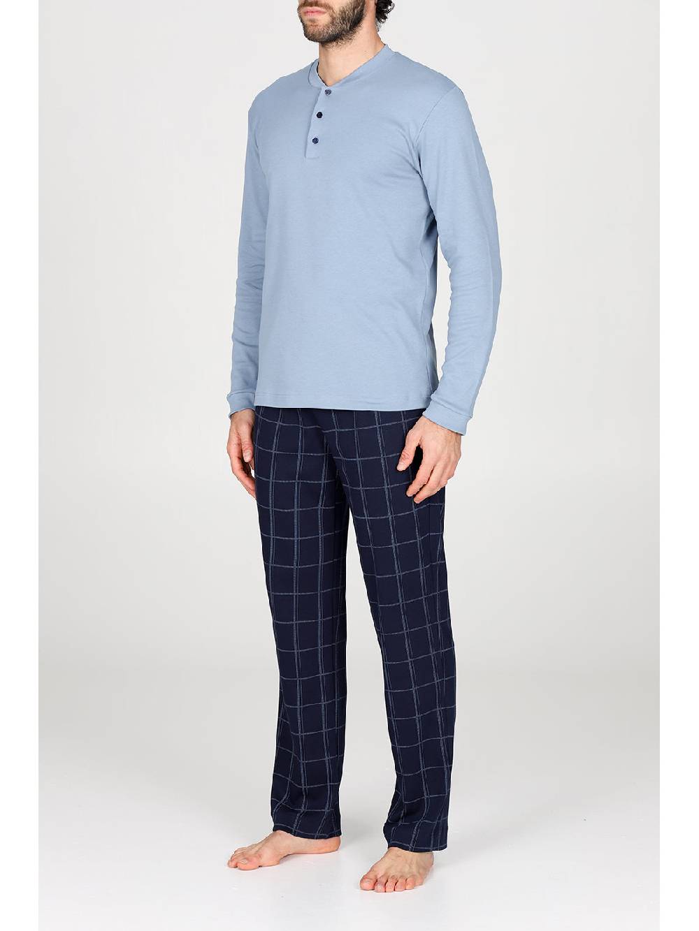 Julipet Pigiama Serafino In Caldo Interlock Di Puro Cotone