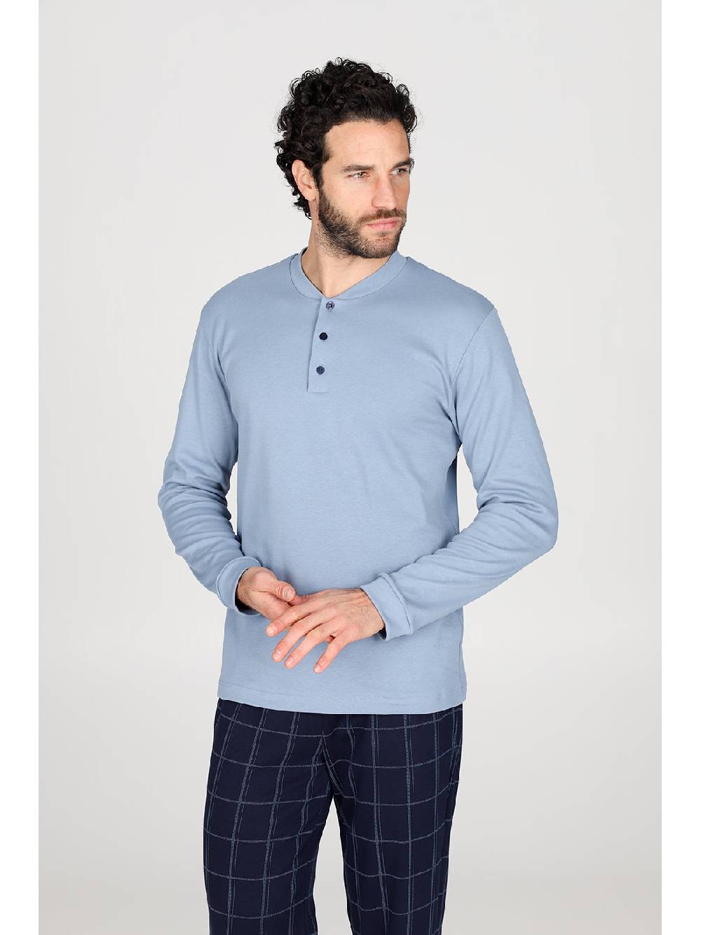 Julipet Pigiama Serafino In Caldo Interlock Di Puro Cotone