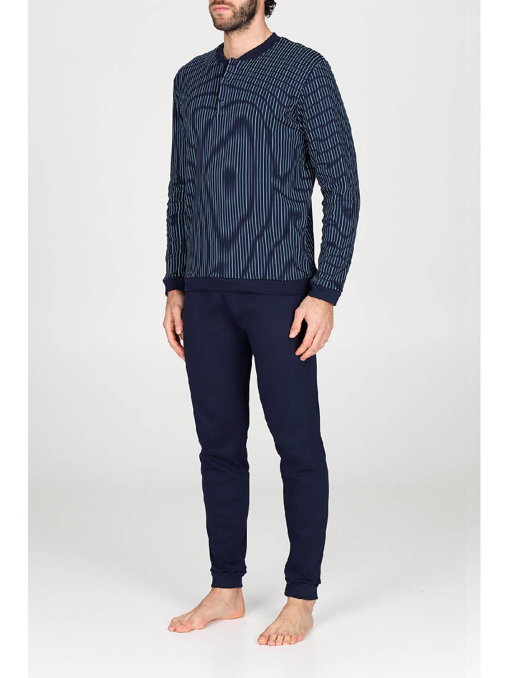 Julipet Pigiama Serafino In Caldo Interlock Di Puro Cotone