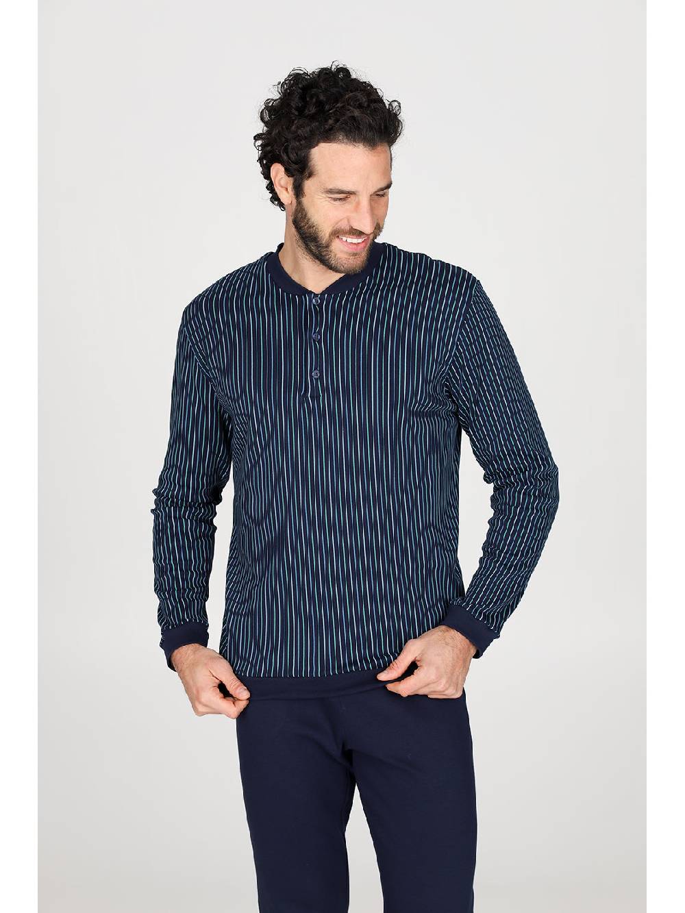 Julipet Pigiama Serafino In Caldo Interlock Di Puro Cotone