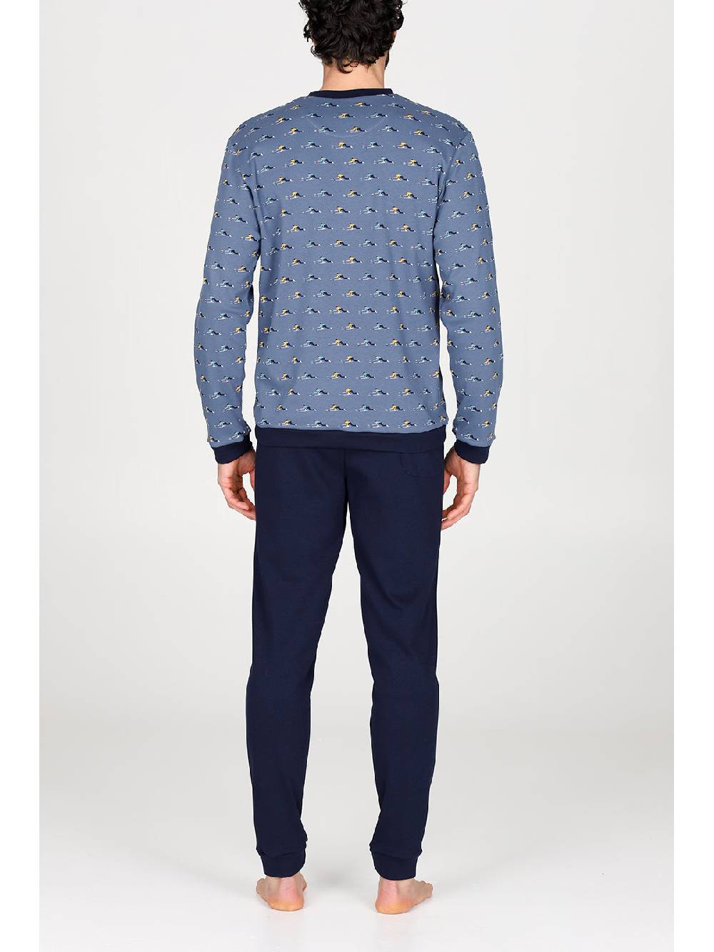 Julipet Pigiama Serafino In Caldo Interlock Di Puro Cotone