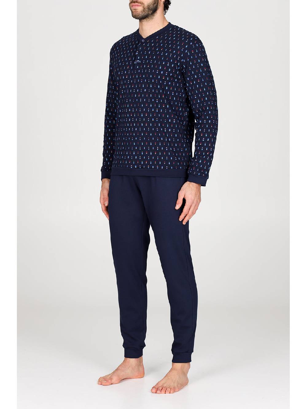 Julipet Pigiama Serafino In Caldo Interlock Di Puro Cotone