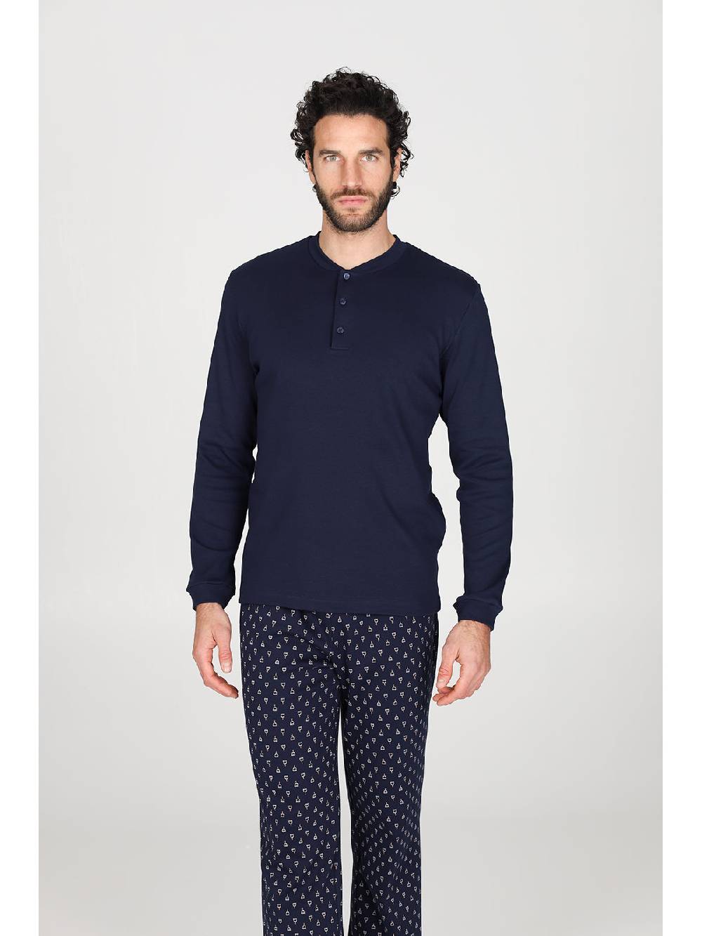 Julipet Pigiama Serafino In Caldo Interlock Di Puro Cotone