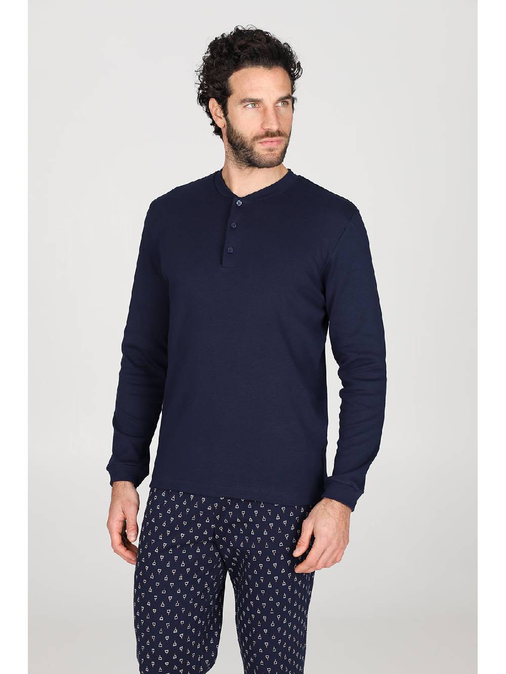 Julipet Pigiama Serafino In Caldo Interlock Di Puro Cotone