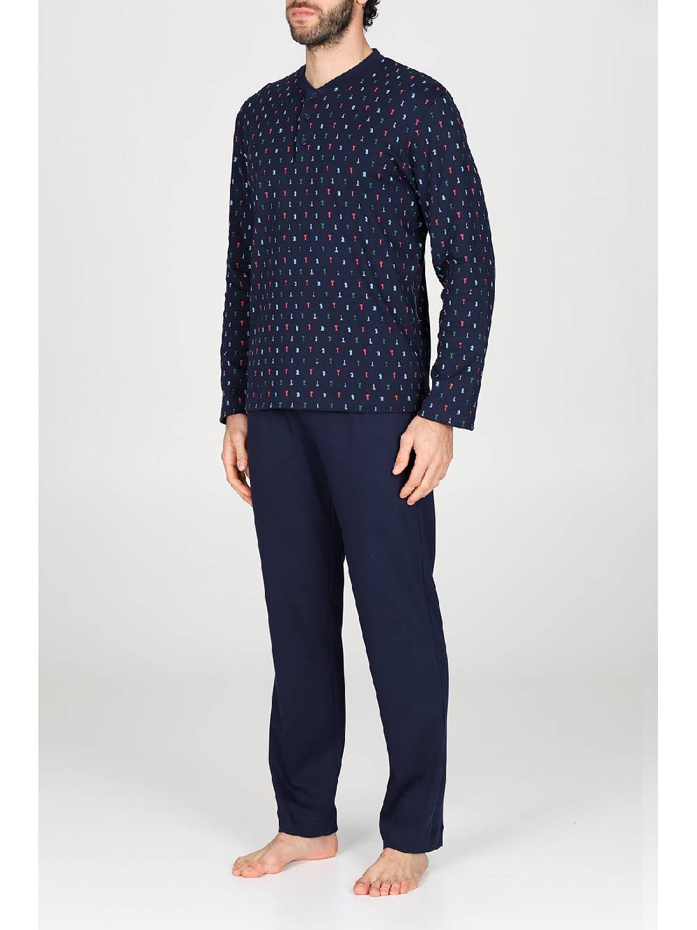 Julipet Pigiama Serafino In Caldo Interlock Di Puro Cotone