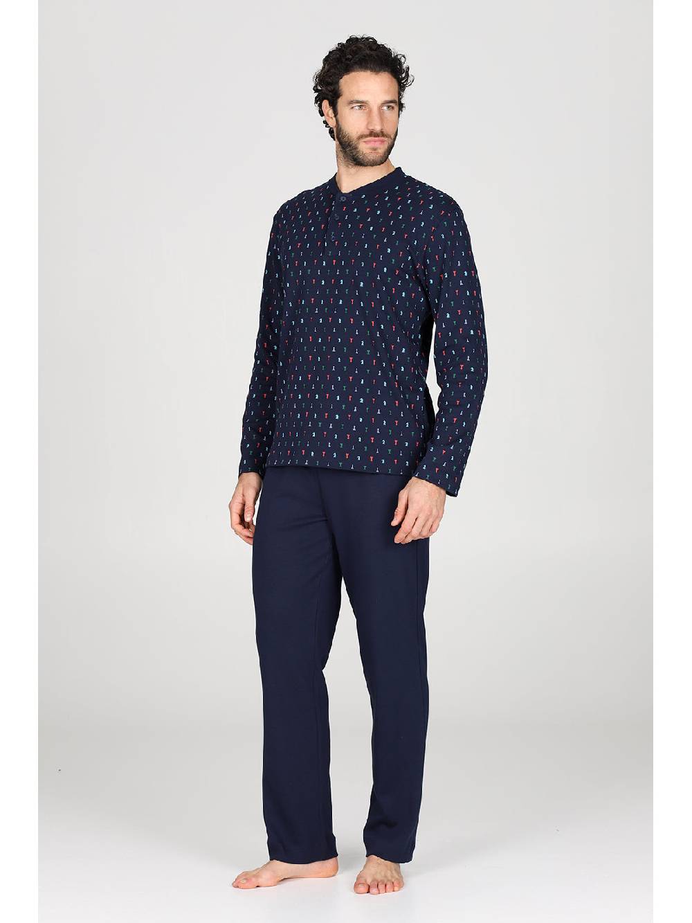 Julipet Pigiama Serafino In Caldo Interlock Di Puro Cotone