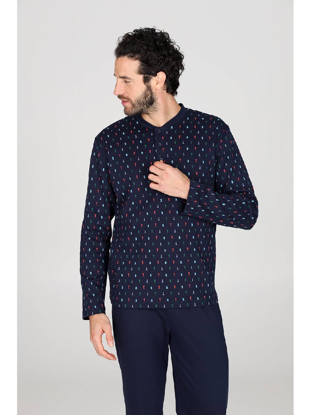 Julipet Pigiama Serafino In Caldo Interlock Di Puro Cotone