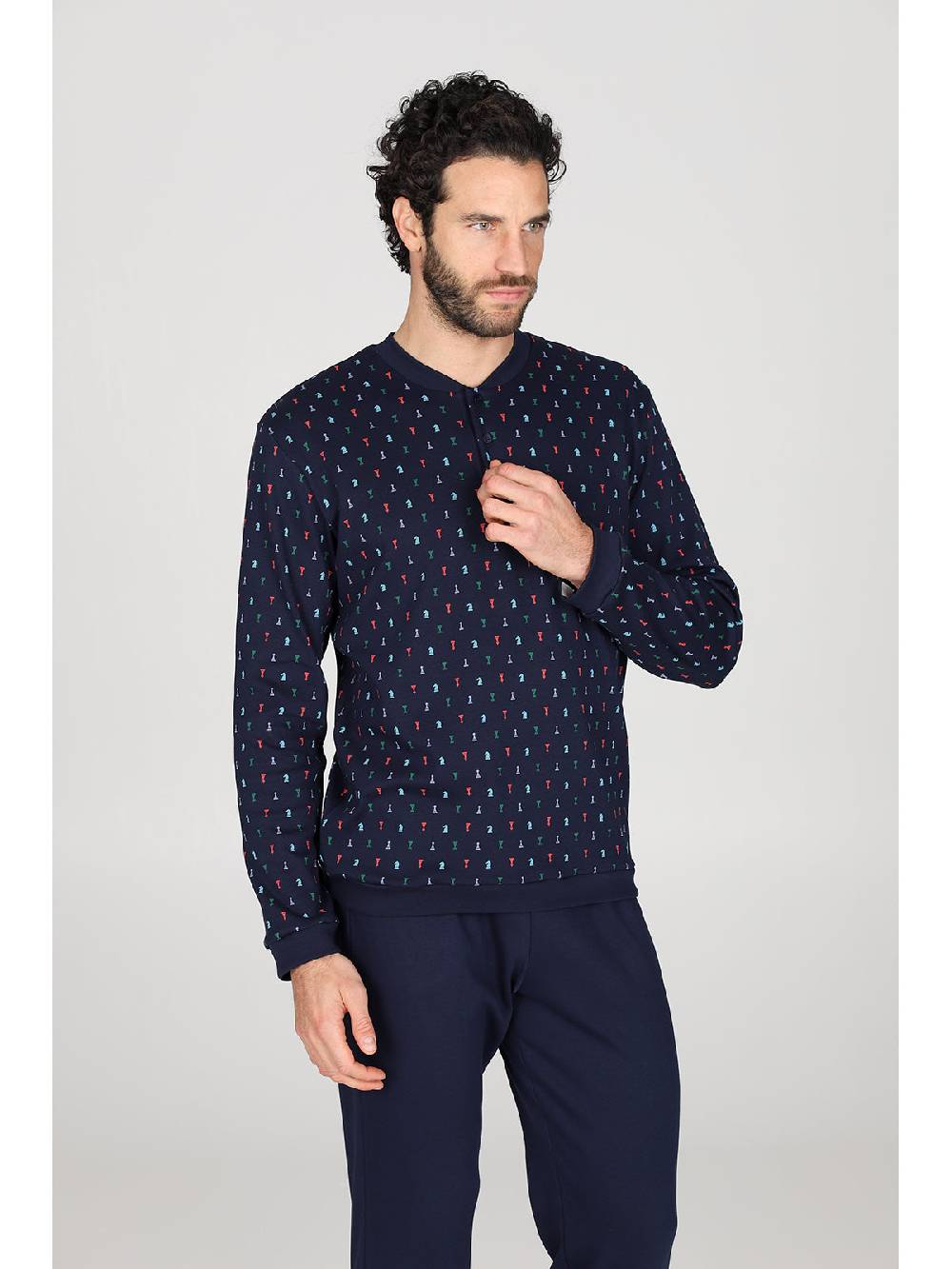 Julipet Pigiama Serafino In Caldo Interlock Di Puro Cotone