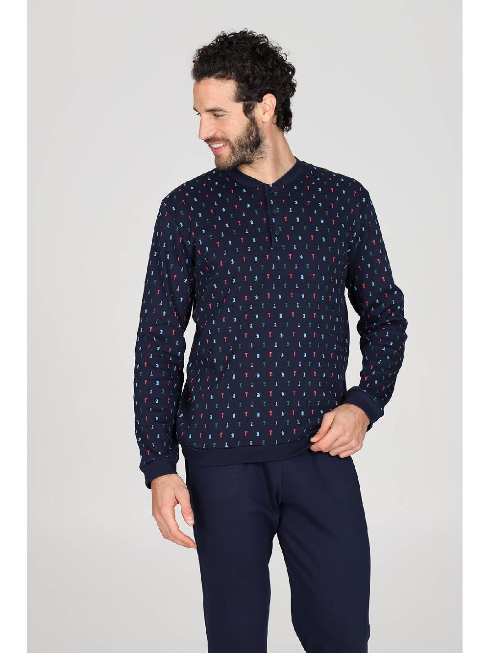 Julipet Pigiama Serafino In Caldo Interlock Di Puro Cotone