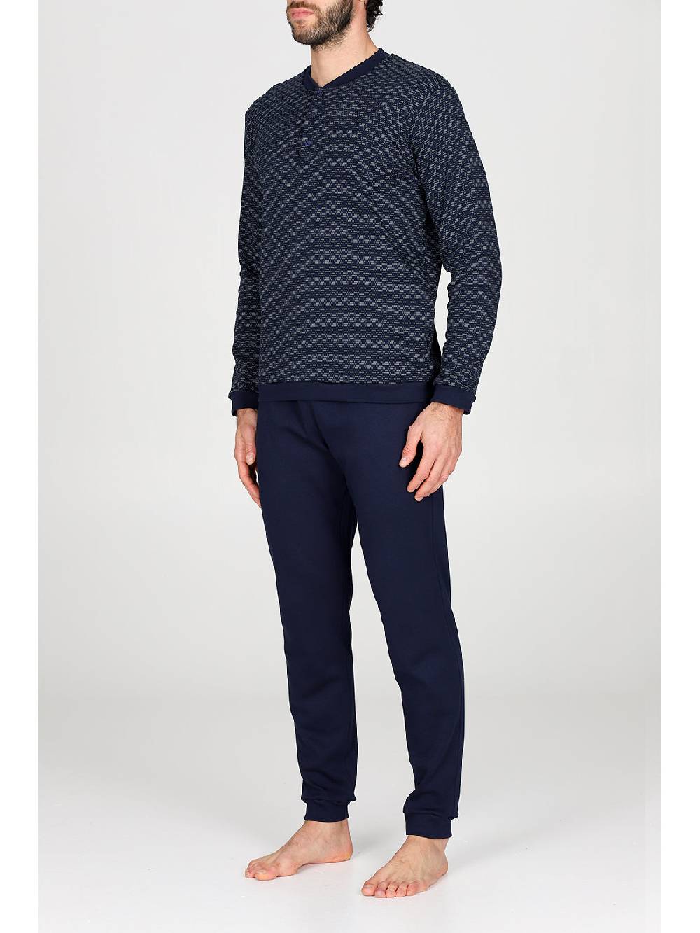 Julipet Pigiama Serafino In Caldo Interlock Di Puro Cotone
