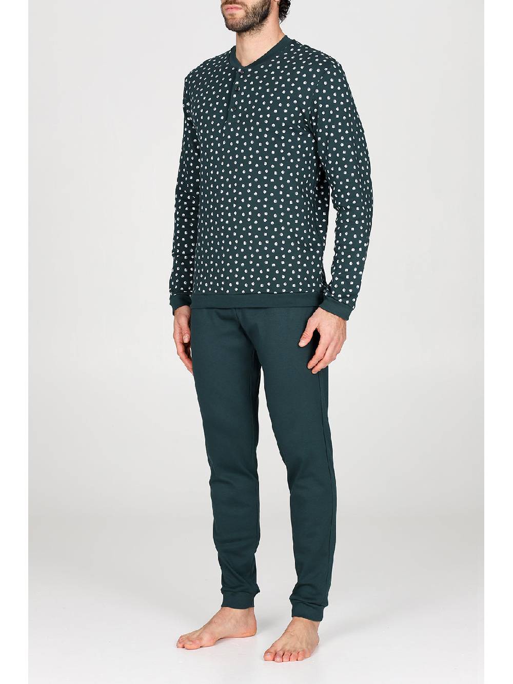 Julipet Pigiama Serafino In Caldo Interlock Di Puro Cotone