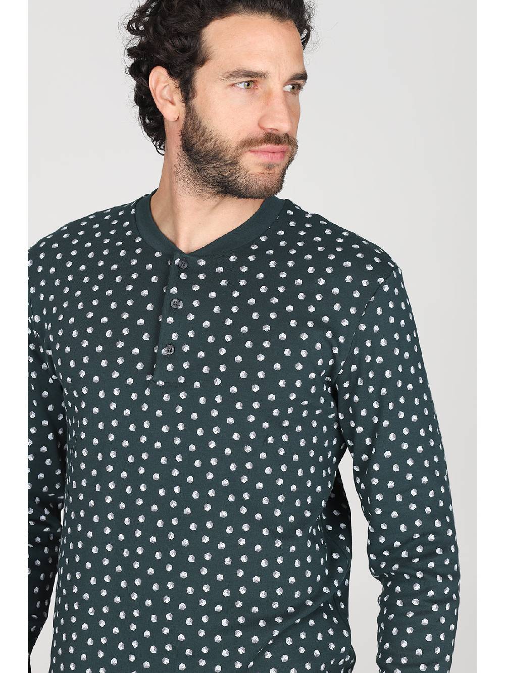 Julipet Pigiama Serafino In Caldo Interlock Di Puro Cotone