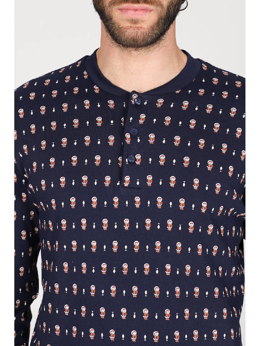 Julipet Pigiama serafino in caldo interlock di puro cotone