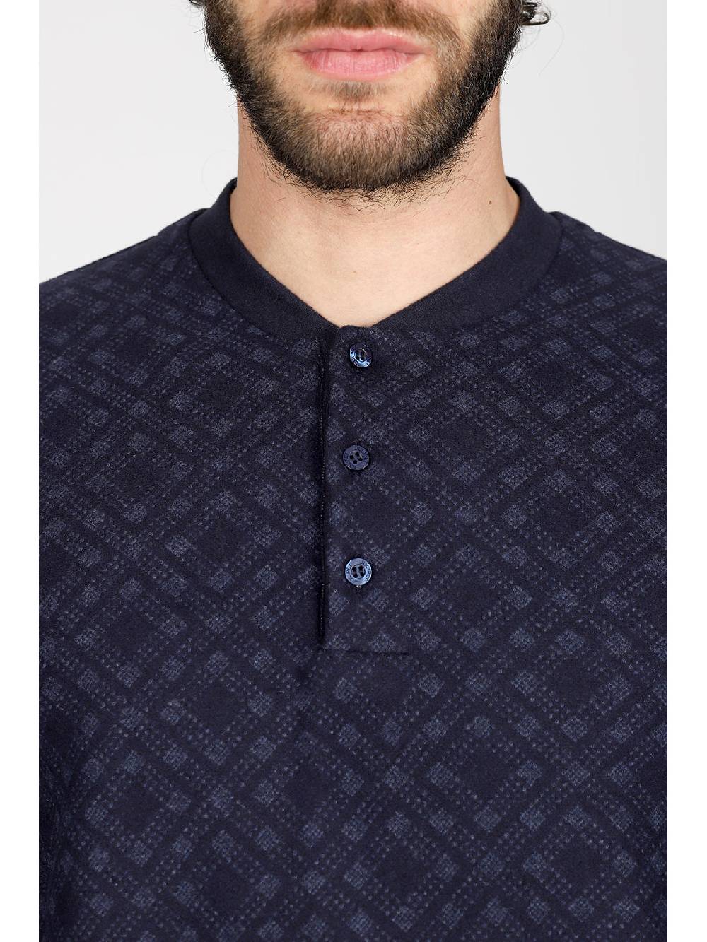 Julipet Pigiama serafino in confortevole jacquard di cotone