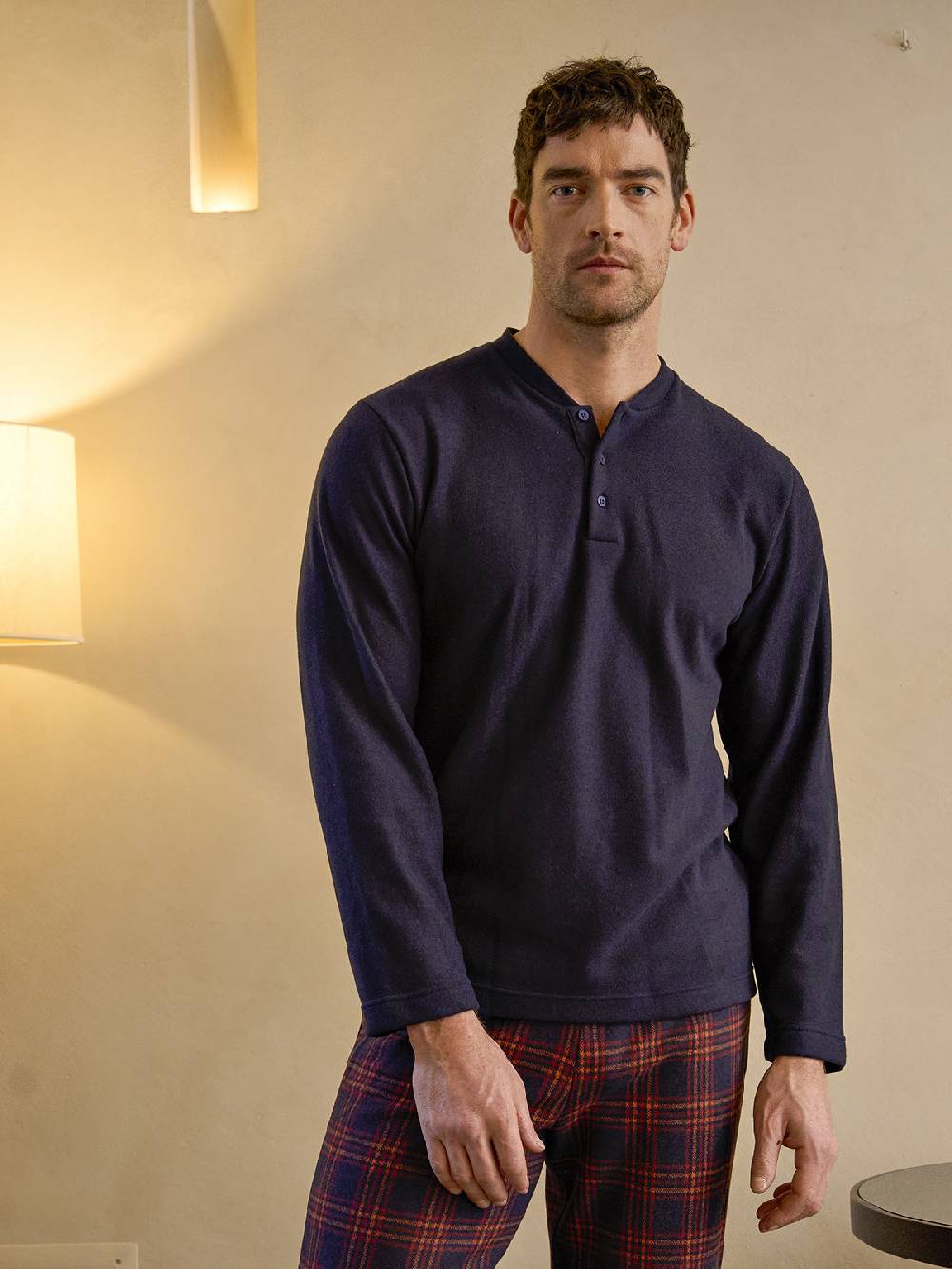 Julipet Pigiama serafino in confortevole jacquard di cotone