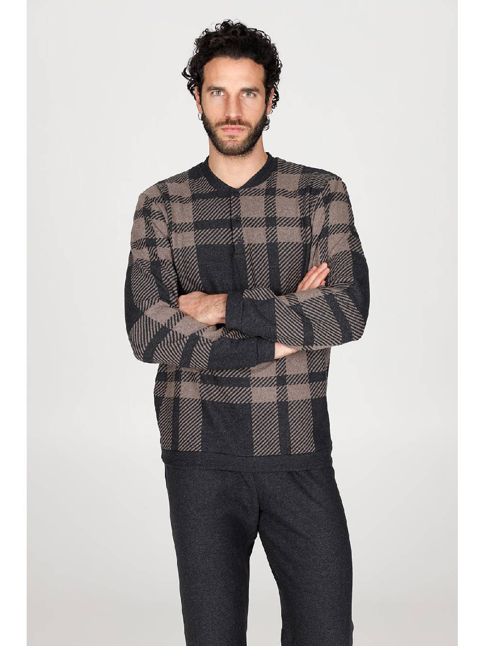 Julipet Pigiama Serafino In Confortevole Jacquard Di Cotone