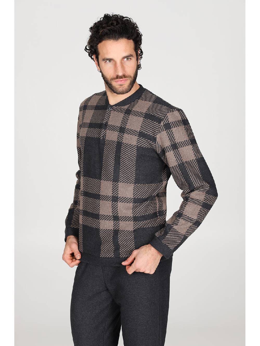 Julipet Pigiama Serafino In Confortevole Jacquard Di Cotone