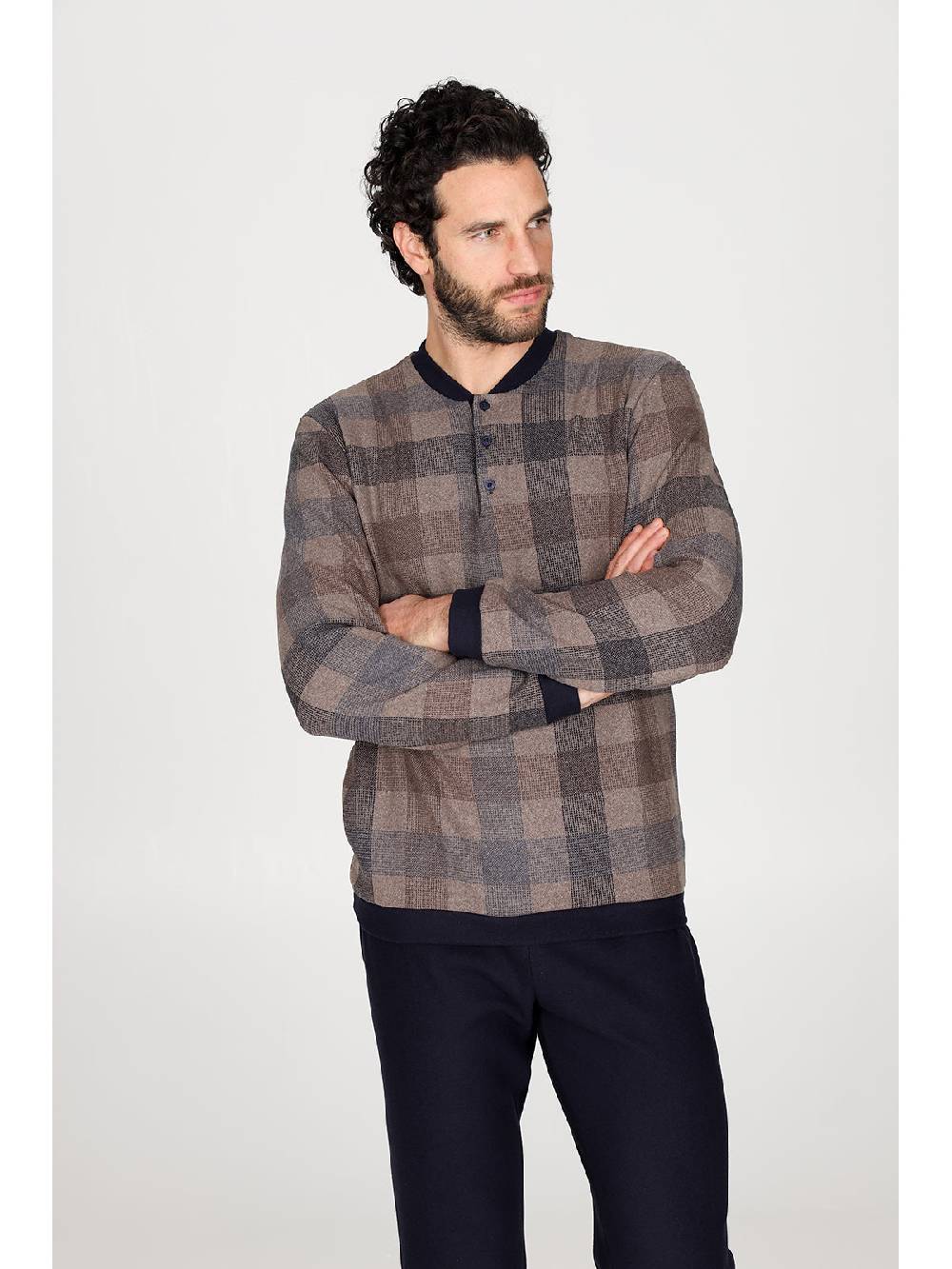 Julipet Pigiama Serafino In Confortevole Jacquard Di Cotone