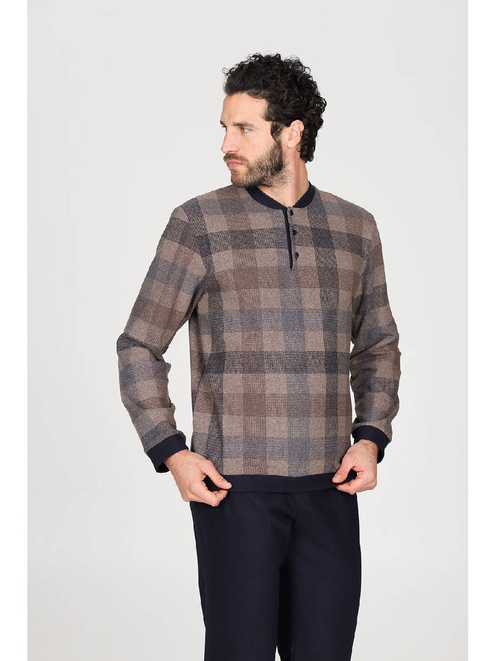 Julipet Pigiama Serafino In Confortevole Jacquard Di Cotone