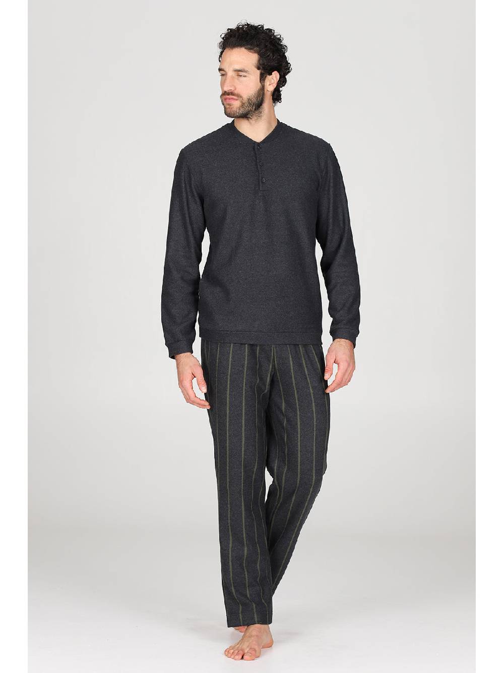 Julipet Pigiama Serafino In Confortevole Jacquard Di Cotone