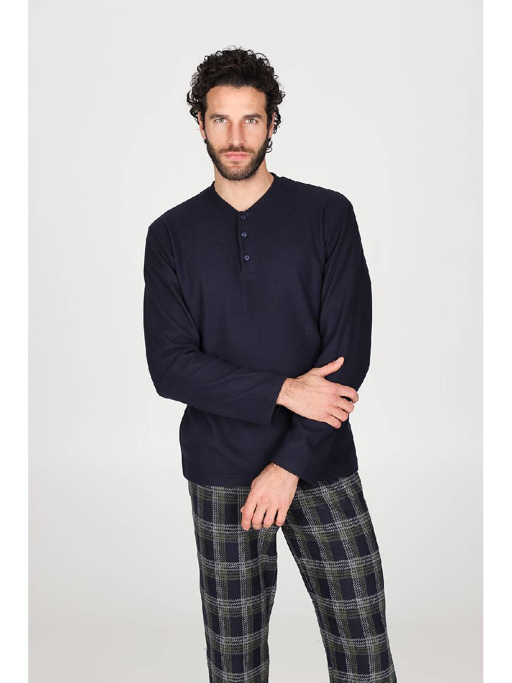 Julipet Pigiama Serafino In Confortevole Jacquard Di Cotone