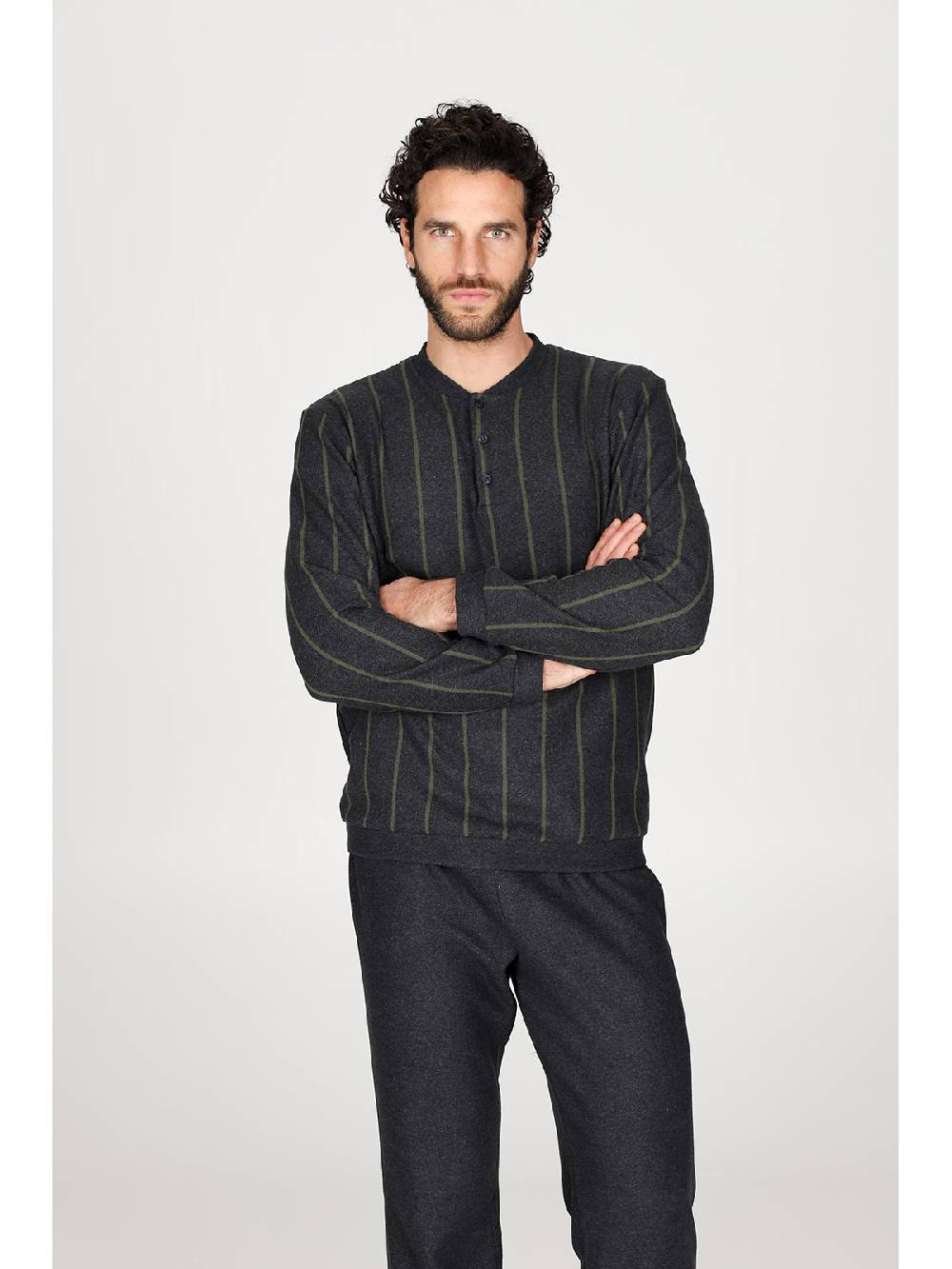 Julipet Pigiama Serafino In Confortevole Jacquard Di Cotone