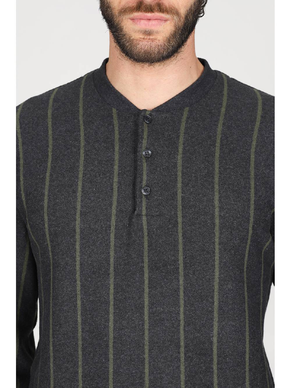 Julipet Pigiama serafino in confortevole jacquard di cotone