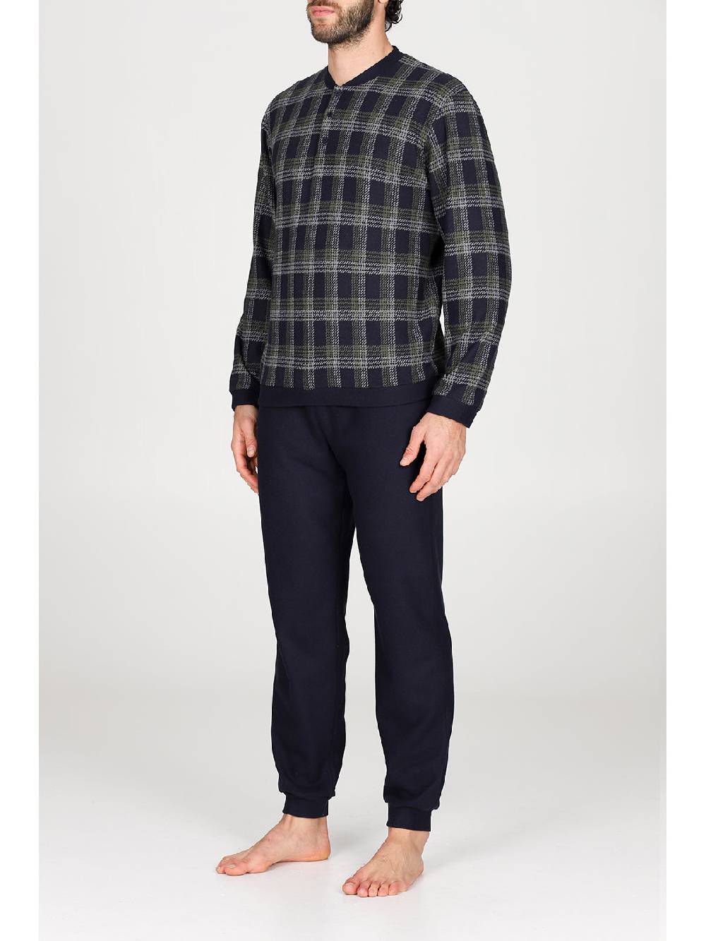 Julipet Pigiama Serafino In Confortevole Jacquard Di Cotone