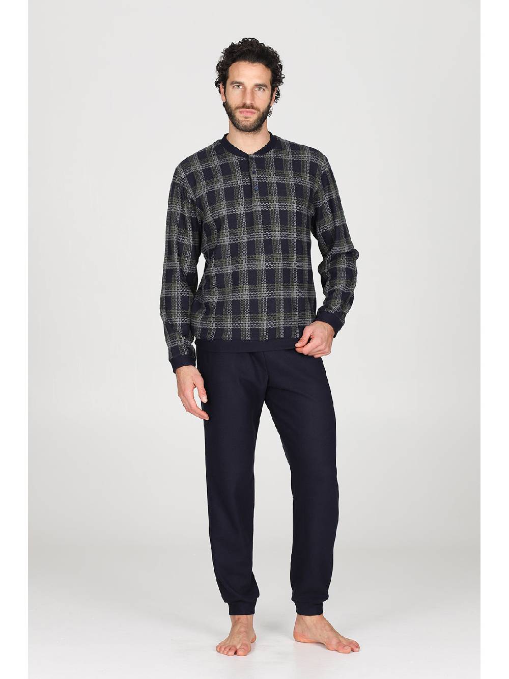 Julipet Pigiama Serafino In Confortevole Jacquard Di Cotone