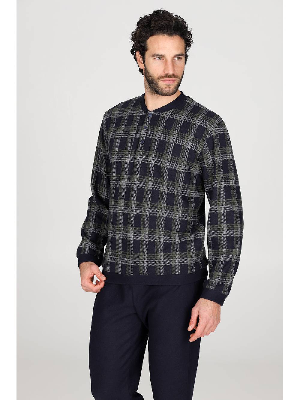 Julipet Pigiama Serafino In Confortevole Jacquard Di Cotone