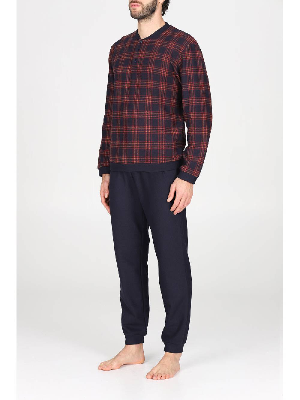 Julipet Pigiama Serafino In Confortevole Jacquard Di Cotone