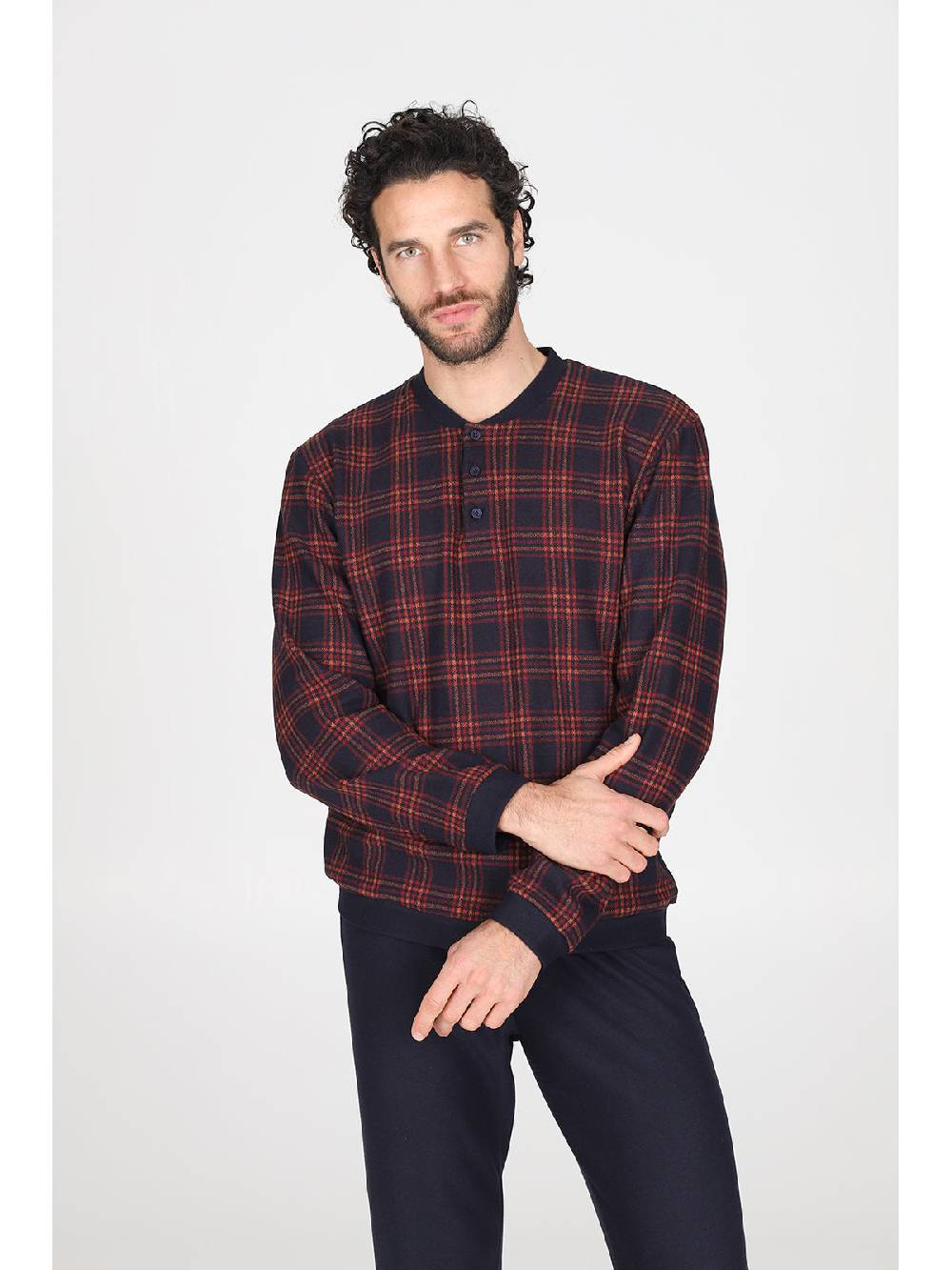 Julipet Pigiama Serafino In Confortevole Jacquard Di Cotone