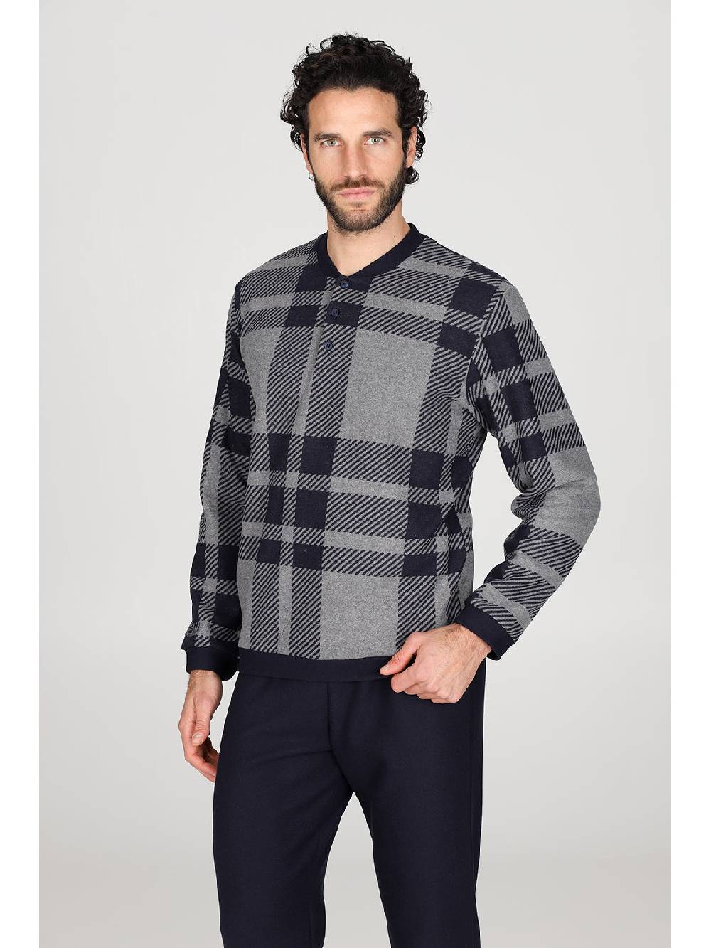 Julipet Pigiama Serafino In Confortevole Jacquard Di Cotone