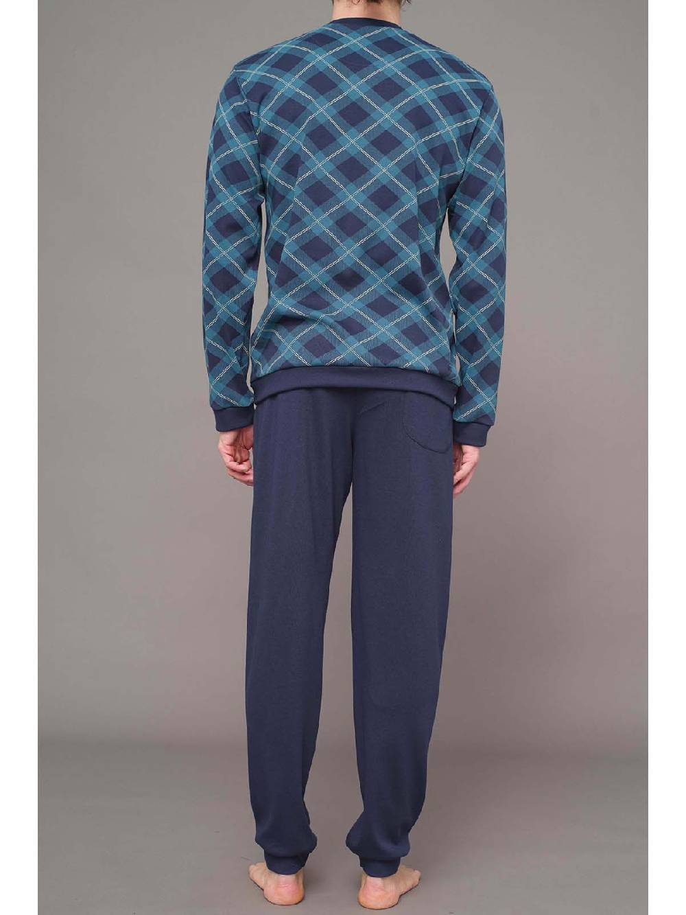 Julipet Pigiama Serafino In Interlock Stampato Di Puro Cotone