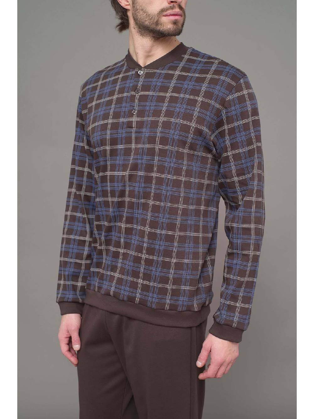 Julipet Pigiama Serafino In Interlock Stampato Di Puro Cotone