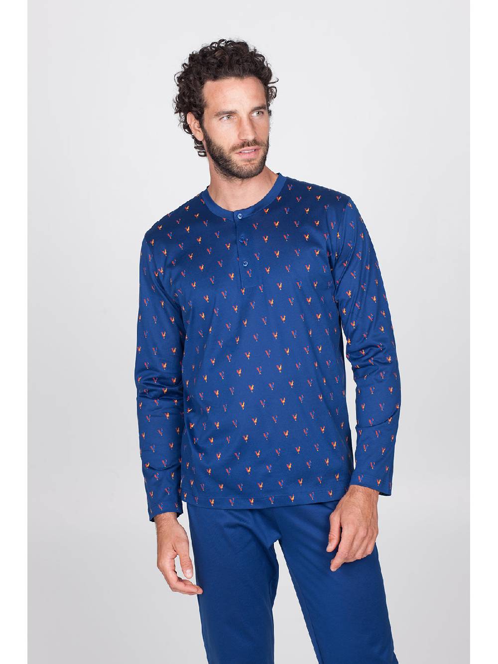 Julipet Pigiama Serafino In Setoso Puro Cotone Mercerizzato