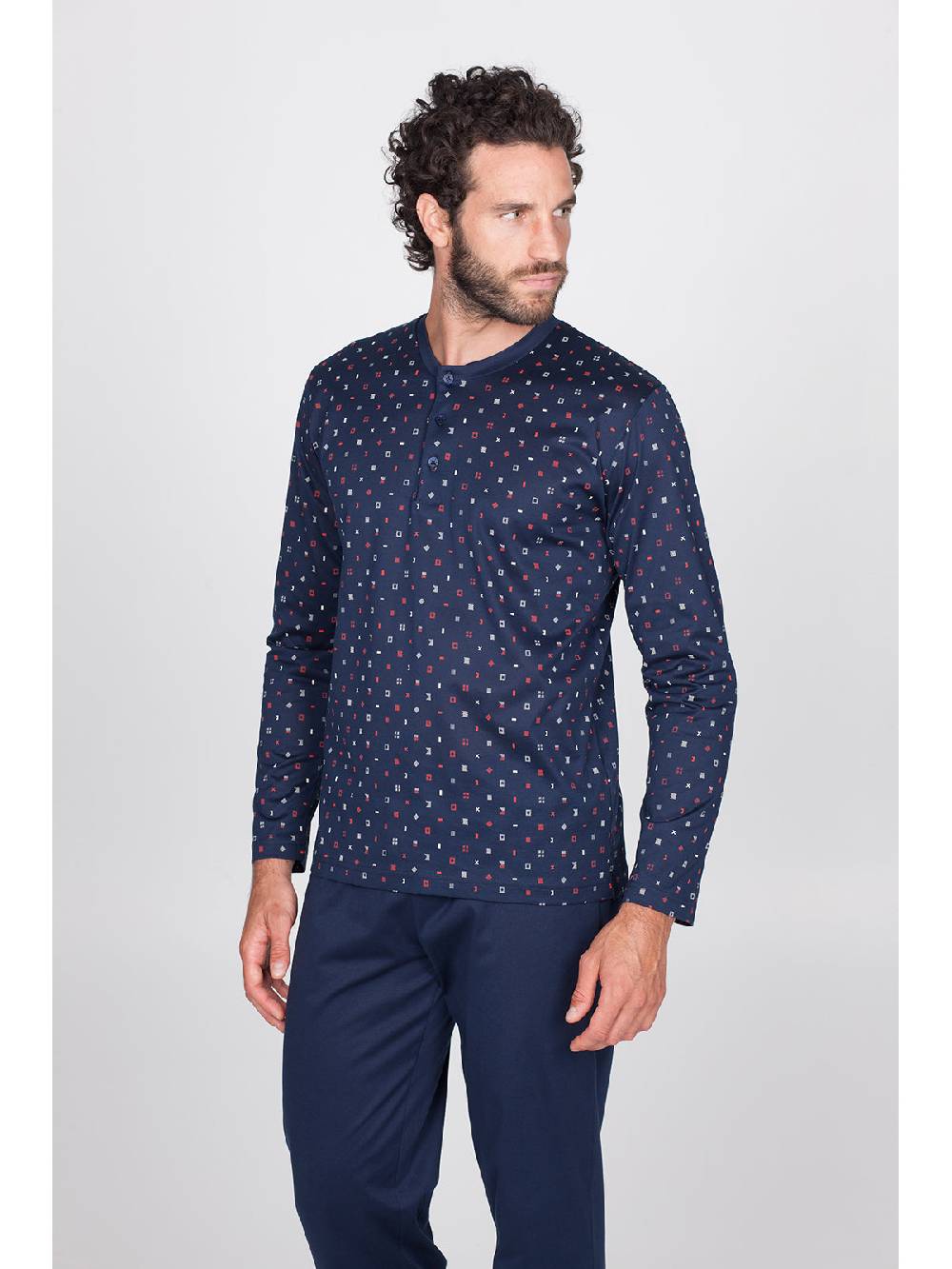 Julipet Pigiama Serafino In Setoso Puro Cotone Mercerizzato